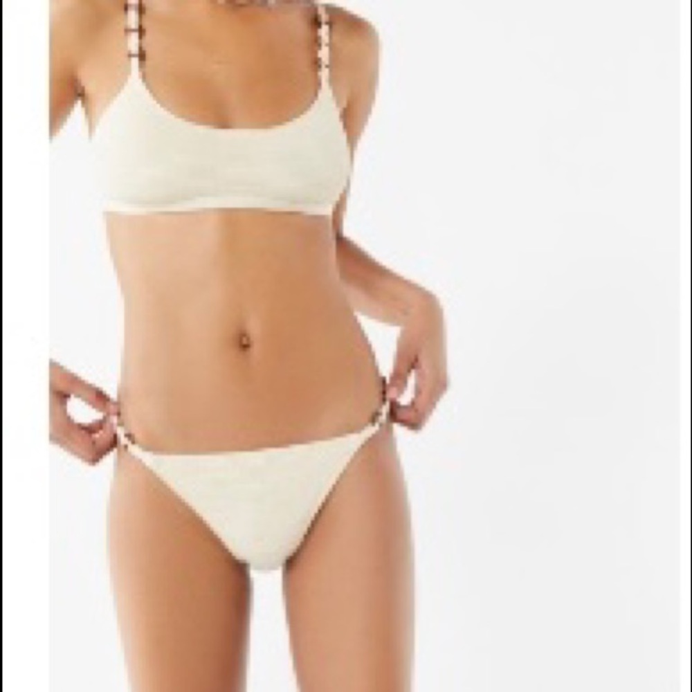 Out From Under Lynx Hipster White Bikini Bottom